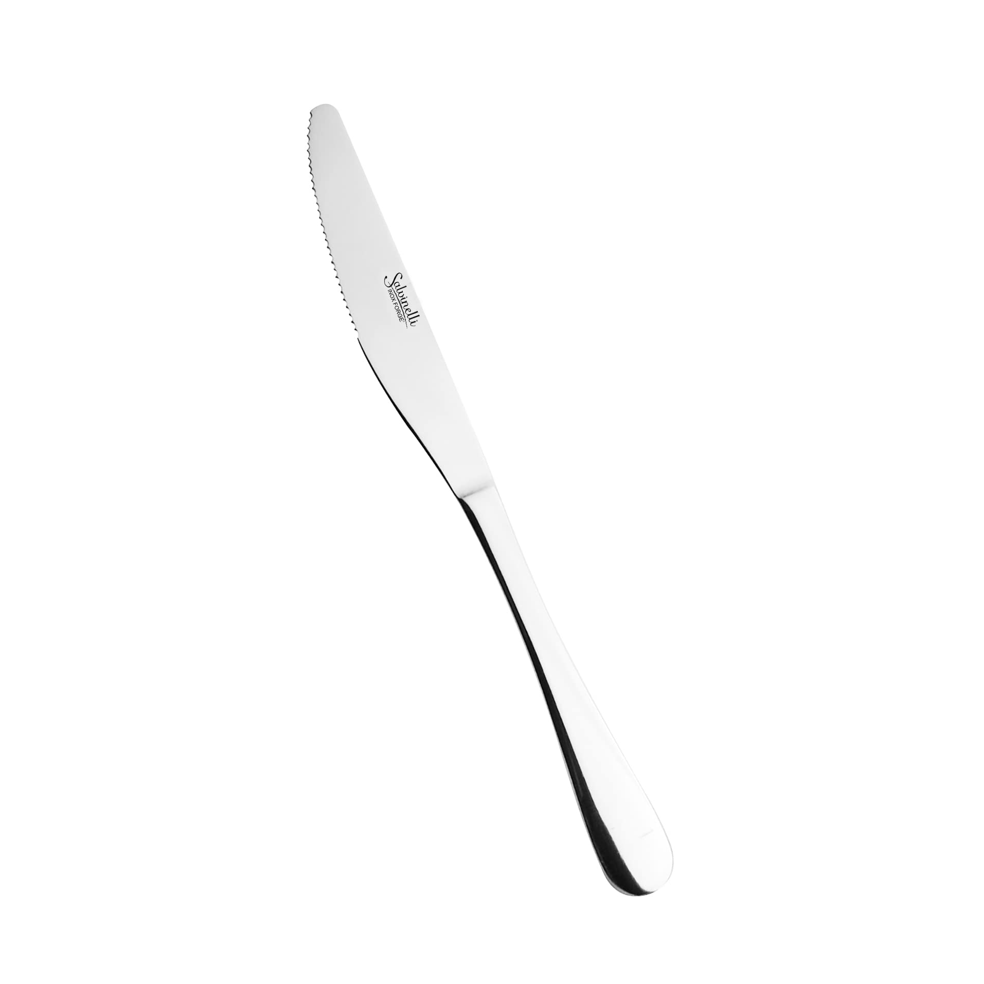 Salvinelli Twist Set Coltello da tavola Acciaio Inox 18/10, Coltello Forgiato 12 Pezzi, Spessore 1,8 mm, Made in Italy, Finitura Lucida