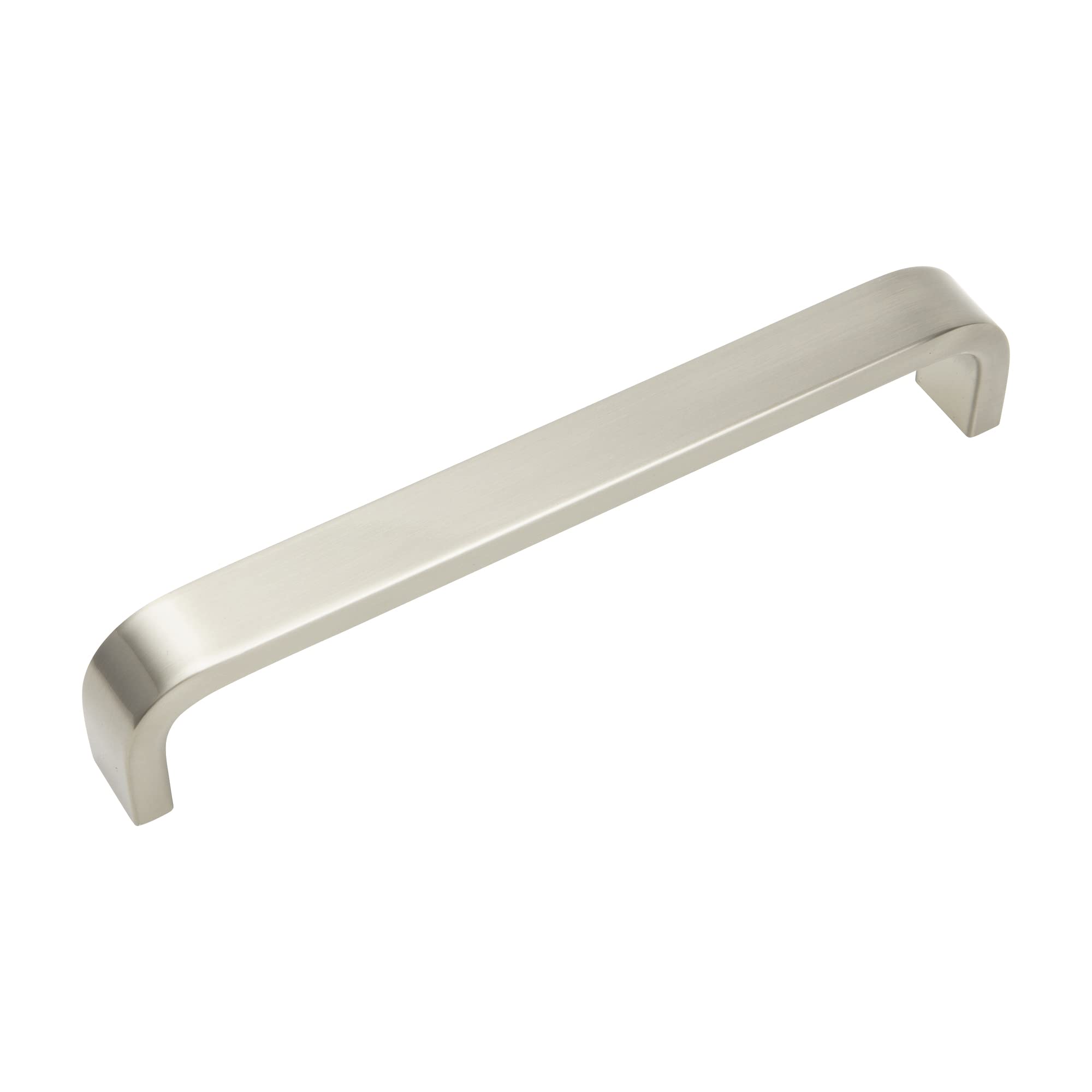 Decoranddecor Brushed Chrome Sable D Shaped Aluminium Kitchen Cabinet Pull Handles (128Mm Hole Center, Satin Nickel)