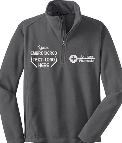 Custom Men's Embroidered Value Fleece Quarter Zip Pullover, Long Sleeve Golf Sweatshirt, Warm Zip Up Sweater for Men, Work and Casual Wear, Soft Fleece Jacket, 1/4 Zip Crewneck, for allwear4