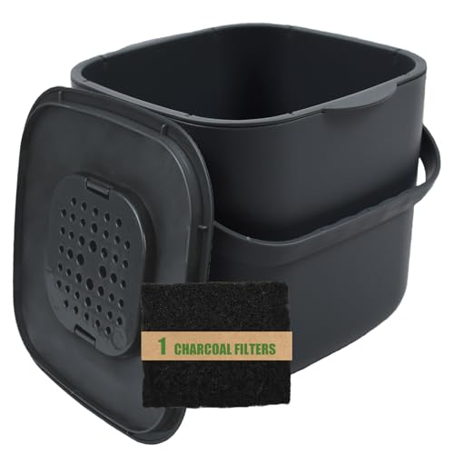 Caneca de compostaje de 7 litros con tapa gris