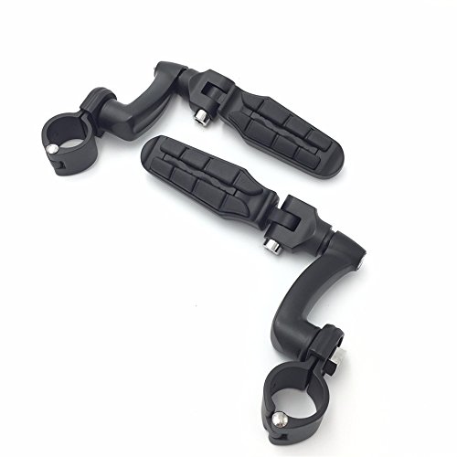 SMT-Black Adjustable Highway Peg Mounting Kit with Footpeg Foot rest Compatible With Harley Sportster 883 1200 Street Bob Softail CVO Equipped 1-1/4 inch (1.25") Front Engine Guard [B01AVH0RKO] - Thumbnail 5