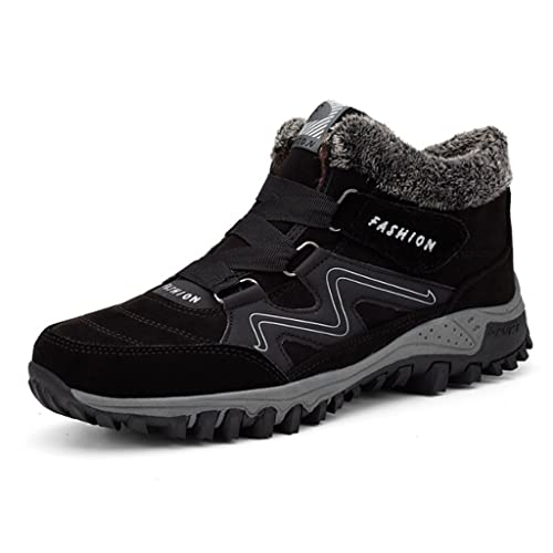 LVLUOKJ Winterschuhe Damen Wasserdicht Gefüttert Herren Schneestiefel rutschfest Stiefeletten (Color : Color 1, Size : 49) Cover