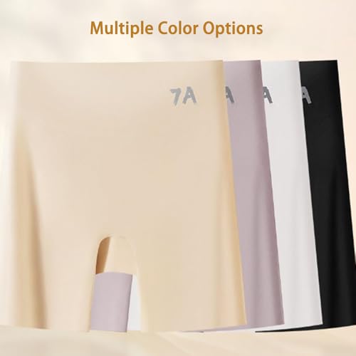 Women High-Waist Ice Silk,High-Waist & Butt-Lifting Ice Silk Panties, Invisible Seamless Design, 3-in-1 Panty Shorts4