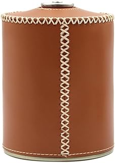 WIIYENA Funda de piel para cilindro de gas de camping, protección con un toque de estilo (L marrón)