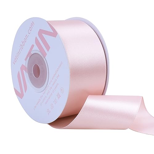 VATIN Rose Gold Satin Ribbon Polyester 40mm X 23m(25 Yards) Craft Fabric Ribbon Perfect for Gift Wrapping,Hair Bow,Party Balloon Trimming