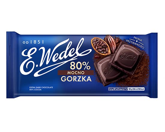 22 x Czekolada Mocno Gorzka 80% 80 g E.Wedel