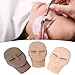 Lash Mannequin Head High Simulation Reusable Eyelash Extension Practice Mannequin with Replaceable Eyelids for Beauty Training Dark Brown Light Brown Pink 3pcs