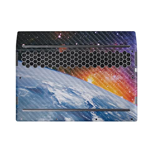 Image of MightySkins Carbon Fiber Skin Compatible With Alienware M17 R5 (2022) Full Wrap Kit - Global Sunrise | Protective Durable Textured Carbon Fiber Finish | Easy To Apply & Change Styles | Made in the USA