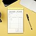 Lesnala 2 Pcs Carbonless Order Form Pads 50 Sets Per Piece Including Yellow and Black Parts Suitable for Store Warehouse Office Restaurant 5.5 X 8.26 Inch