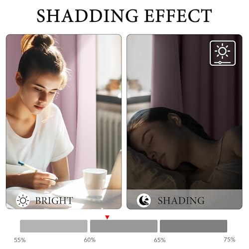 PONY DANCE Blackout Curtains for Kids Bedroom - 90x72 Pink, Thermal Insulated, Extra Wide, 2 PCs - Image 6