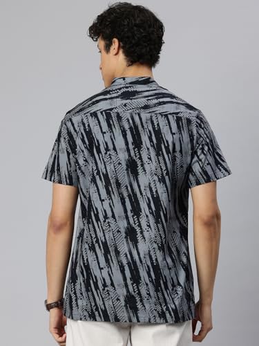 Image of Majestic Man Men Slim Fit Ethnic Motifs Cotton Printed Half Sleeve Short Kurta