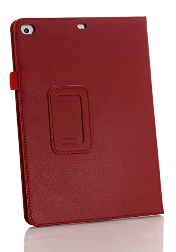 Folio Plain Leather Stand Case For Apple iPad Air (1st) Air 2 iPad 9.7 5th iPad 6th Generation (Red) - Image 3