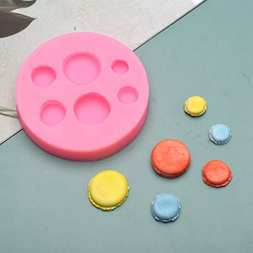 Molde de silicona para decoraciones con forma Macarons 6 cavidades miniatura 3