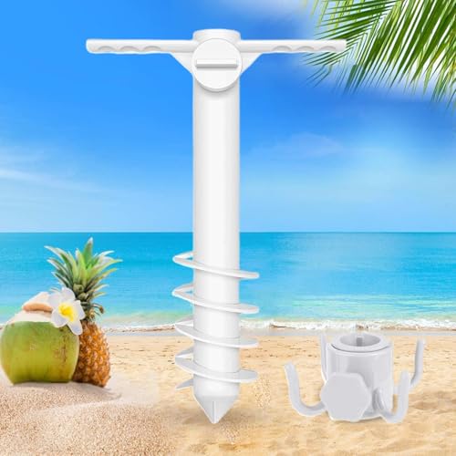 Soporte para sombrilla de playa robusto y base multifuncional de exterior 7