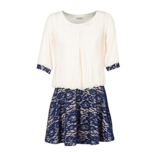 MOLLY BRACKEN S3158P17 Vestito, Bianco (Offwhite Offwhite), Small Donna