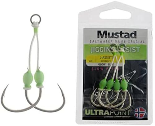 Mustad Slow Pitch Le Jigging Assist Pêche Terminal Tackle (Lot de 2), Multicolore, Taille 2/0