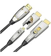 Jeirdus 33ft 10Meters AOC HDMI Fiber Optic Cable 18Gbps High Speed 4K60HZ, with Small Micro and S...