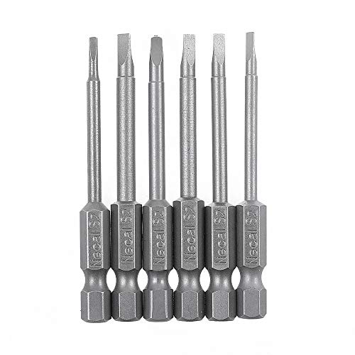 Rocaris 6 Pack 1/4 Inch Hex Shank Triangle Head Bit, S2 Steel Screwdriver Drill Set Bits TA14, TA18, TA20, TA23, TA27, TA30-65mm