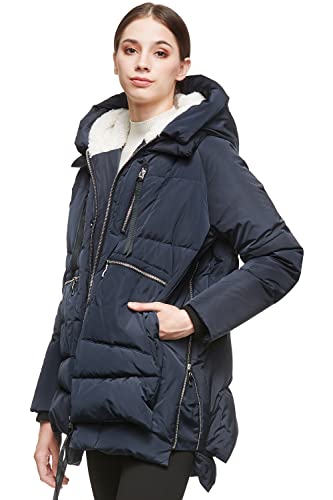 Orolay Women's Thickened Down Jacket (M, Navy) #TOP3