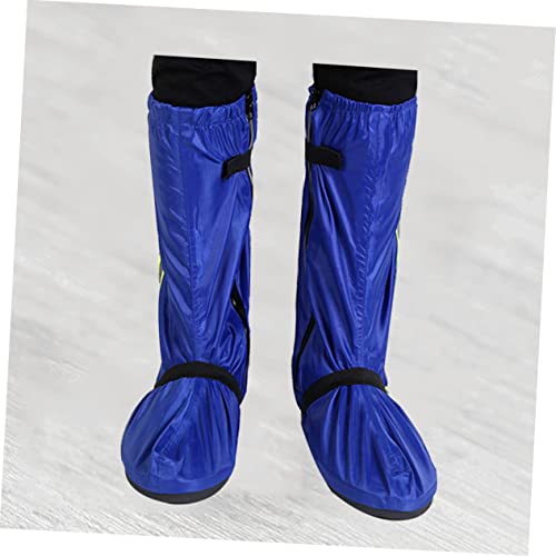 Cubrecalzados impermeables para hombre y mujer Angoily, de tela oxford azul reflectante, para lluvia, nieve y actividades al aire libre miniatura 5