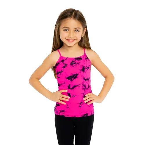 Girls Tie Dye Full Cami Tank Top – Tank Tops for Kids and Toddlers Soft Stretch Tie Dye Shirt One Size Ages 4-63