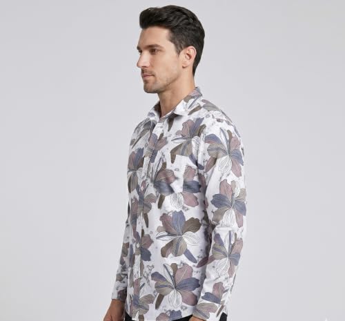 Image of UNM Men's Floral Print Casual Shirt