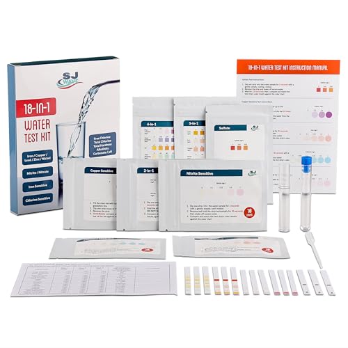 18 in 1 Water Testing Kits for Drinking Water - High Sensitivity Water Test kit Detect 5 Sensitive Tests: Ph, Iron, Lead, & 13 Essential Parameters for Aquariums, Pools, & Drinking Water-lead Test Kit