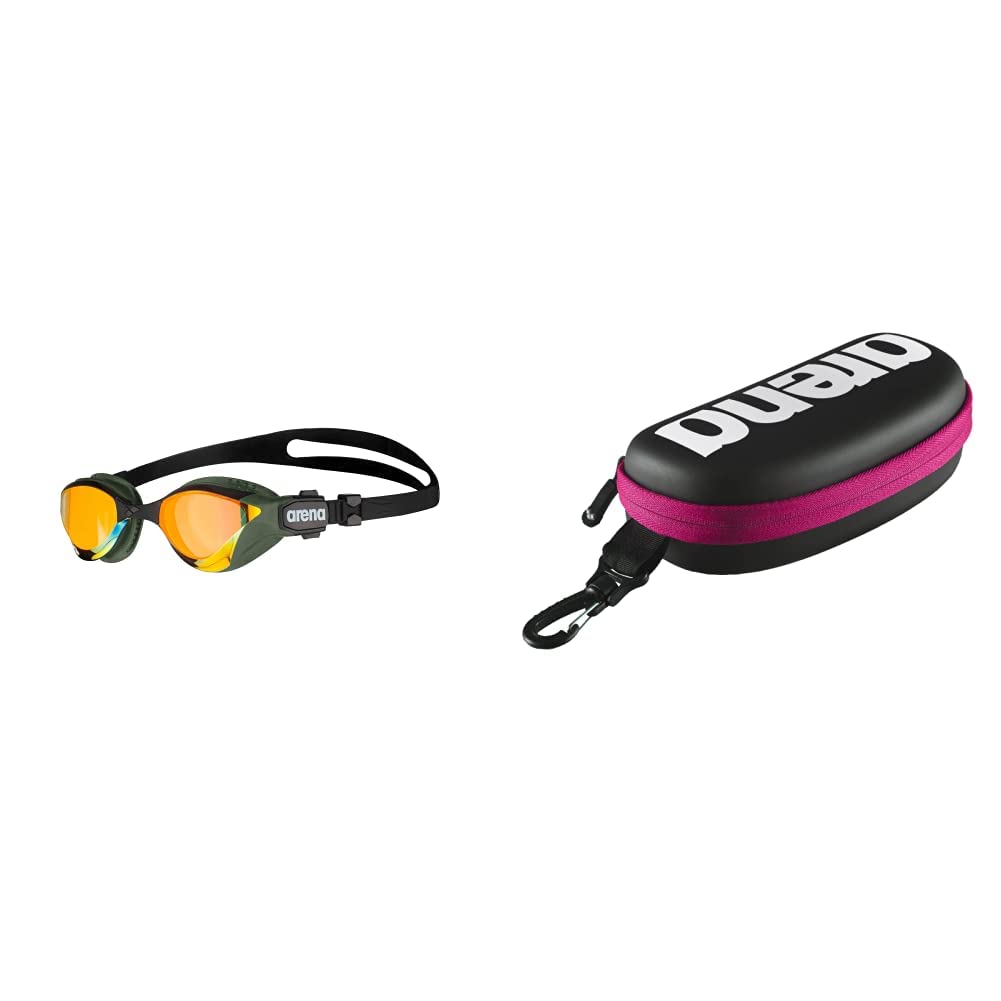 Arena Cobra Tri Swipe MR Gafas de natación, Unisex-Adult, Yellow Copper-Army, One Size