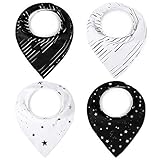 ❤ Einfach mit zwei Druckknöpfen zu verschließen, die jedem spucklätzchen erlauben, in der Größe justierbar zu passen, um Neugeborenen und Kleinkinder zu passen, mit Altern von 3-36 Monaten. letzchen bleiben an Ort und Ihr Babys wird nicht in der Lage, sie abziehen!