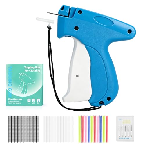 Image of Stitch Gun for Clothes, Handheld Quick Clothing Fixer | 3000 Fasteners (1000 Black /1000 White /1000 Color) + 6 Needles, for Quick Clothing Repairs, Retail Tagging, and Fabric Crafts