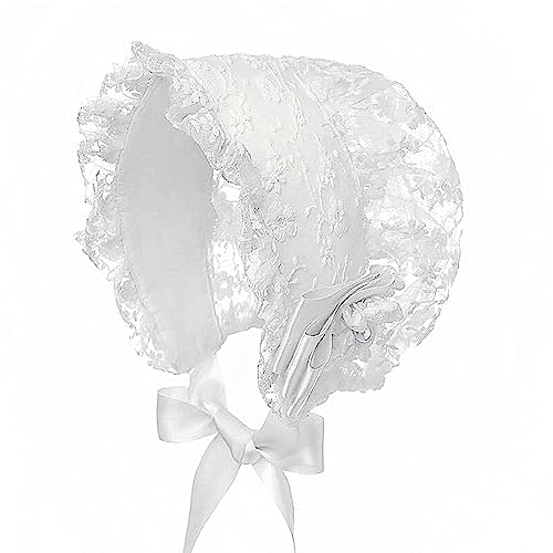 LUMoony Chapeau de baptême pour bébé 1 pièce de 0 à 2 ans - En coton - Pour bébé fille de 0...