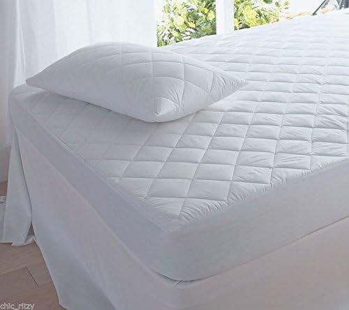 Quilted pillow protector polycotton new bedding
