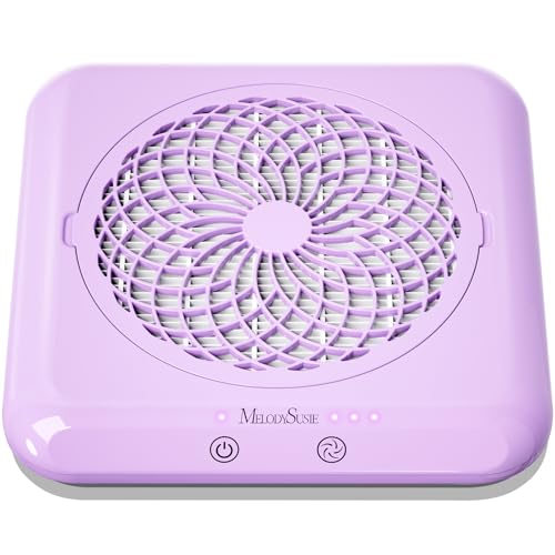 Image of MelodySusie Professional Nail Dust Collector with Max Suction Power,SProF 4500RPM Nail Vacuum Fan with 3 Suction Modes,Touch Control,Acrylic Nail Tools for Nail Tech & Salon Use,Purple