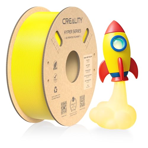 Image of Creality Hyper ABS Filament, Official 3D Printer Filament ABS 1.75mm for High-Speed Printing Convenient Open Printing Material, 1kg(2.2lbs) Spool Fit Most 3D Printer (Yellow)