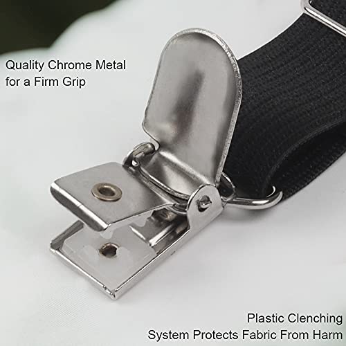 Leben Verstellbare Bettlakenspanner mit Metallclips, 12Pcs Elastische Lakenspanner für Bettlaken, Matratze, Bügelbrett und Sofa (12 Pcs-Schwarz) - Image 5