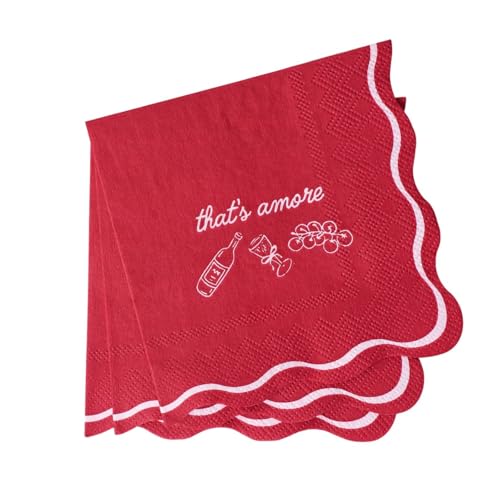 Thats Amore - Cocktail Napkins for Italian Bridal Shower Decorations Bachelorette Party - Pack of 20 Paper Napkins