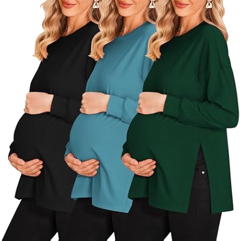 Ekouaer Maternity T-Shirts 3 Pack Cover