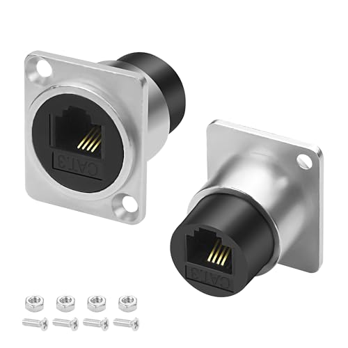 Cavo telefonico RJ11: adattatore per montaggio a pannello RJ11, collegare entrambe le estremità con cavo telefonico standard CAT3 e estendere la connessione telefonica RJ11 alla posizione desiderata come cavo di prolunga