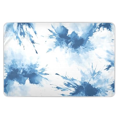 Abstract Blue White Pee Pads for Bed, Large, Bedwetting Pads, Soaker Pads for Beds for Adults Washable