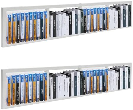 Kitap Düzenleyici 2 Parça 34 İnç CD Saklama Rafı DVD Duvara Monte Medya Depolama Rafı Video Oyun Depolama Rafı Yüzer Raflar BL - Görsel 1