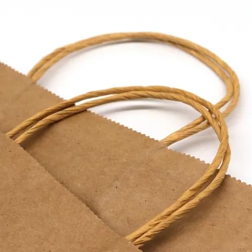Sac en papier KRAFT avec poignée de cordon, sac à emporter, sac pour restaurant (50, 210 x 110 x (h) 270 mm)