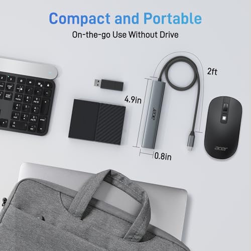 Acer 5 in 1 USB C Hub with 4K HDMI, 100W Power Delivery, 3 USB A Data Ports - image 9