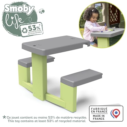 Smoby Life Table de Pique Nique adaptable aux maisons Smoby 2 bancs - vue 3