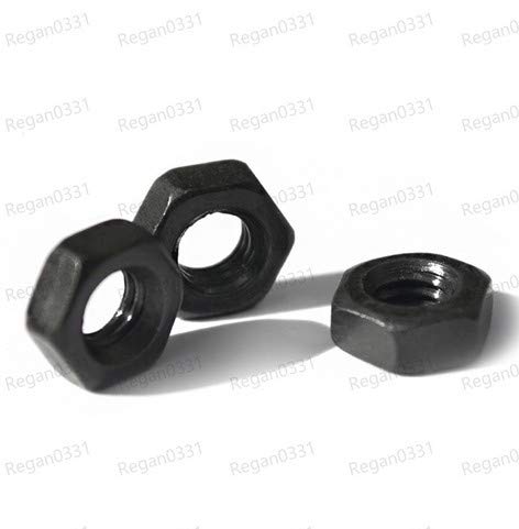 100 Stück M3 Mutter Schwarz Zink Überzogen 8.8 Klasse Carbon Stahl Hex Sechskantmuttern M2-M5, Muttern Selbstsichernd Schwarz M3 Carbon Nuss mit Volles Gewinde, für Automobilen, Gebäuden, Industrie