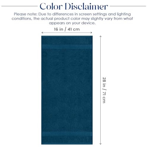 Image of DAN RIVER 6-Pack Premium Hand Towels (16x28 Inches) - 100% Cotton, Ultra Soft, Lightweight, Highly Absorbent Towels for Bathroom, Spa, Gym, Salon, Hotel, and Travel - Opal Blue