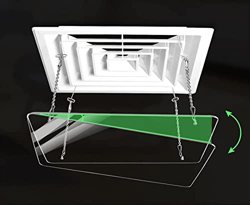 Couvercle de ventilation de climatiseur carré réglable transparent de 60 cm - 5