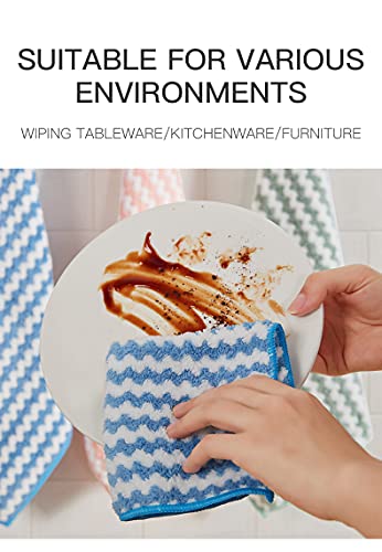 Soft&Colorful Microfiber Cleaning Cloth Suitable For All Environment. 11.8X15.7Inches. 6Pcs-Pack, Colorful (Tw304006) #TOP3