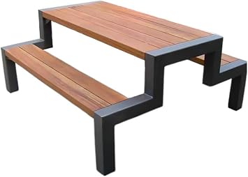 Bench Iron Foot Metal Wood Garden and Balcony Bench