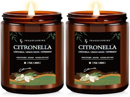 The London Beeswax Citronella Outdoor Candle Range, Organic Essential