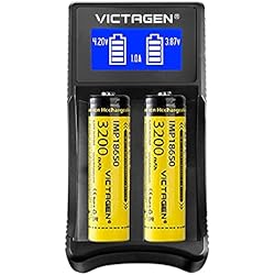 Pila 18650 Recargable 3.7 V Litio Cargador para 18650, Pantalla LCD Puede Mostrar la Capacidad, Adecuado para batería de Litio de 3.7v y batería Ni-MH/Ni-CD A AA AAA